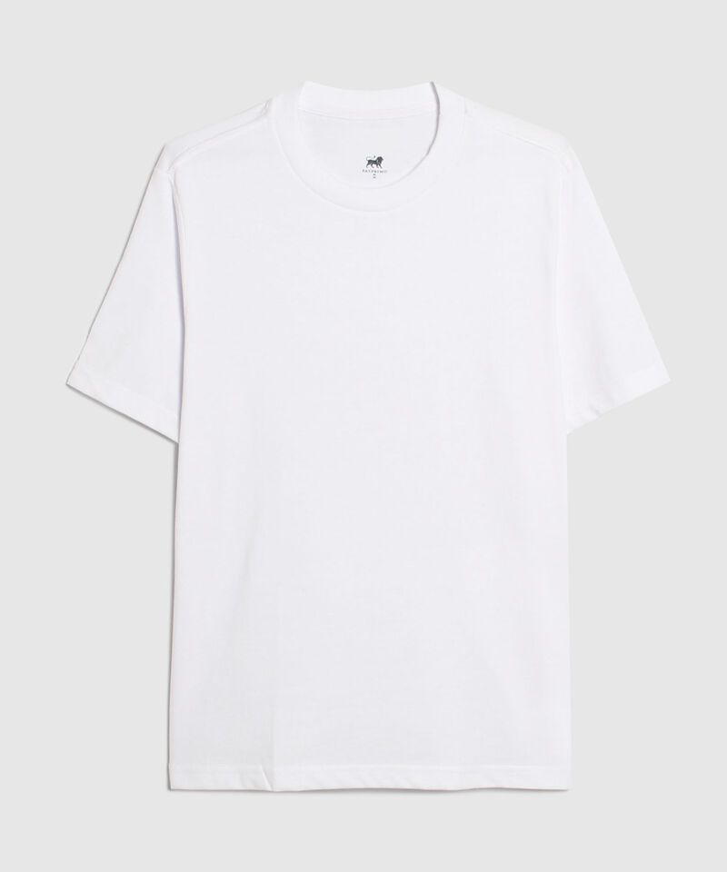 Camiseta Interior Pack X2 Camiseta Interior Algodón Cuello Redondo Alto Blanco Lisa M/C